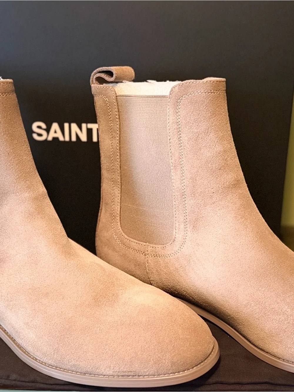 Saint Morta Tan Suede Chelsea Boots Men’s Size 12